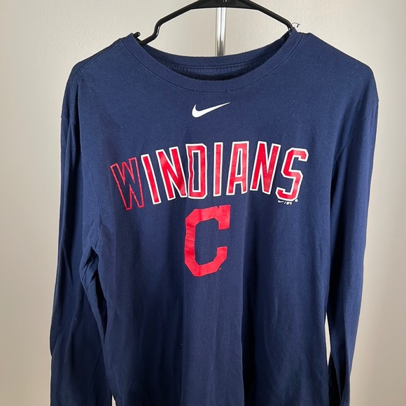 Nike Other - Used Nike Windians Cleveland Baseball Long Sleeve T-Shirt - Blue - Size L